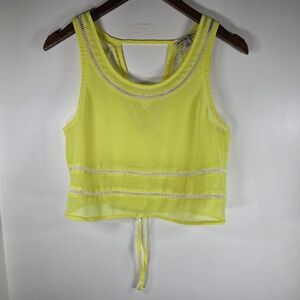 🆕️ American Eagle Neon Yellow Sheer Crop Top